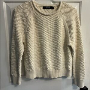 Ralph Lauren Ivory Textured Crewneck Sweater